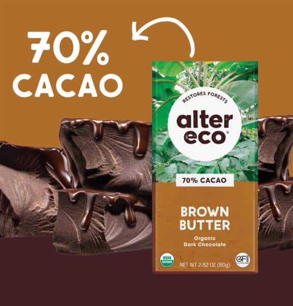 Alter Eco Organic Brown Butter 70% Cacao 80G