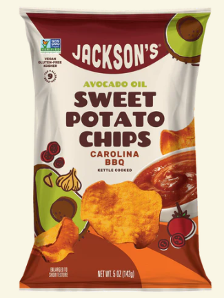 Jackson's Sweet Potato Chips - Carolina BBQ, 142G
