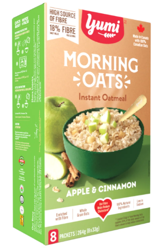 Yumi Apple Cinnamon Morning Oats, 8 X 33G