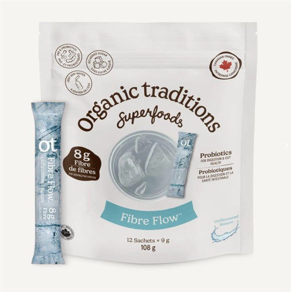 Organic Traditions Fibre Flow Unflavoured, 12Pk