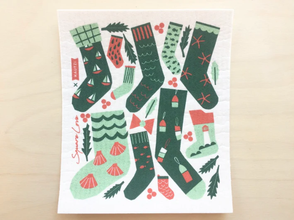 Square Love Swedish Sponge Cloths - Seaside Stockings