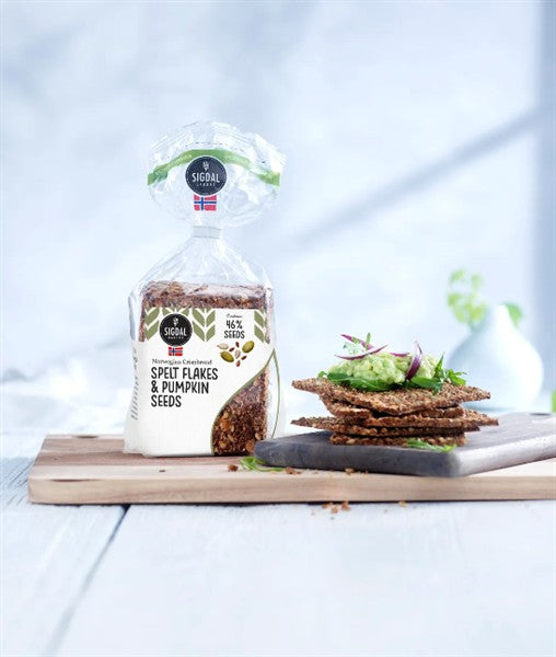 Sigdal Bakeri Spelt & Pumpkin Seed Crispbread, 235G