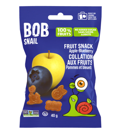 Bob Snail Fruit Snack - Apple-Blueberry,40G