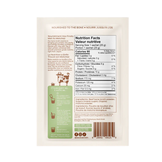 Beck's Broth - Bone Broth Instant Matcha 21G
