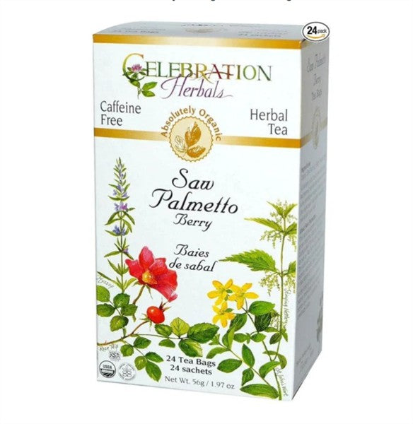 Celebration Hebals Organic Saw Palmetto Tea, 24Bgs