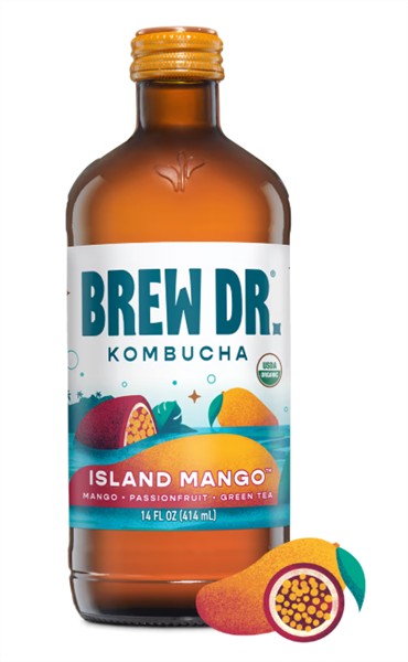 Brew Dr. Kombucha - Island Mango, 414Ml