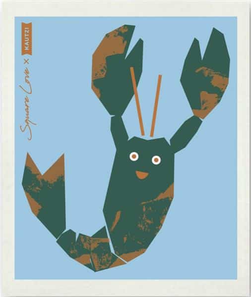 Square Love Swedish Sponge Cloths - Lobster