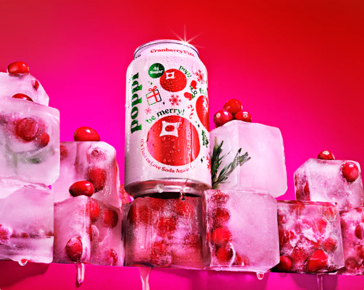 Poppi Cranberry Fizz Soda, 355Ml