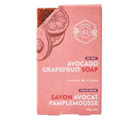 Crate 61 Avocado Grapefruit Bar Soap, 110G