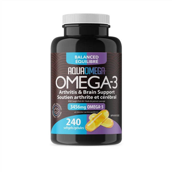 Aquaomega Omega-3 Balanced 3456Mg, 240 Softgels