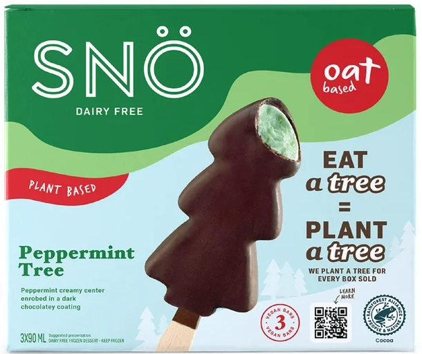 Sno Dairy Free Peppermint Tree Frozen Dessert, 3X90g
