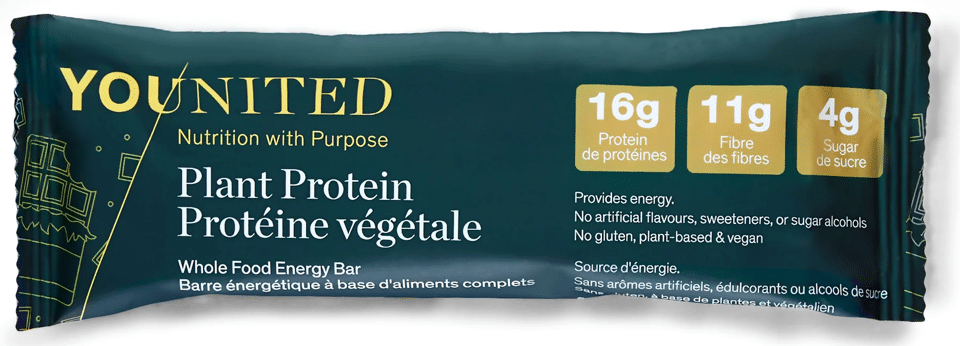 Younited Plant Protein Whole Food Energy Bar Chocolate 60G