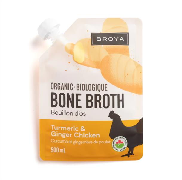 Broya Organic Turmeric & Chicken Bone Broth, 500Ml