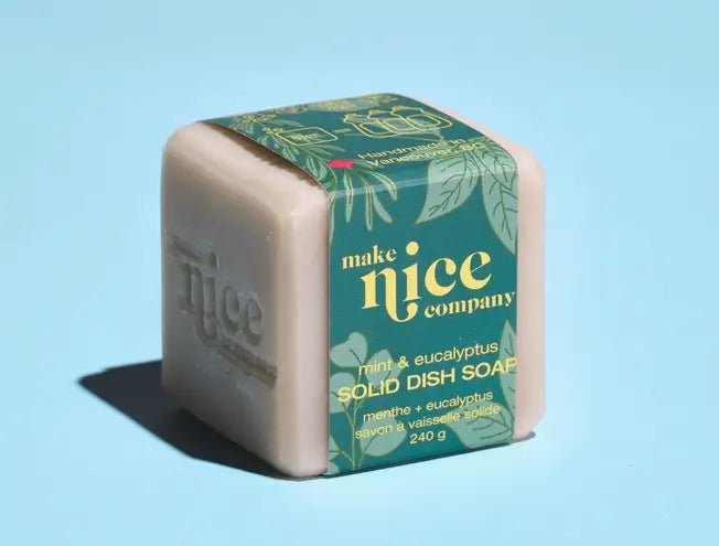 Make Nice Company Mint & Eucalyptus Solid Dish Soap, 240G