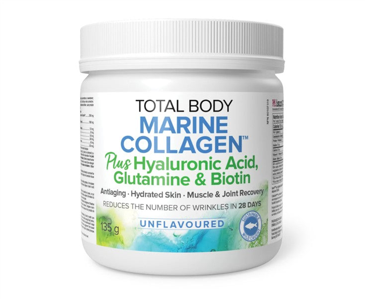 Total Body Marine Collagen + Hyaluronic Acid, Glutamine & Biotin, 135G