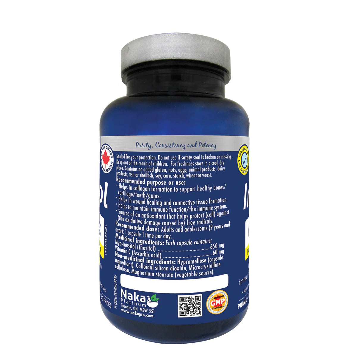 Naka Inositol 650Mg 120Vcap