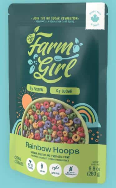 Farm Girl  Rainbow Hoops Cereal, 280G