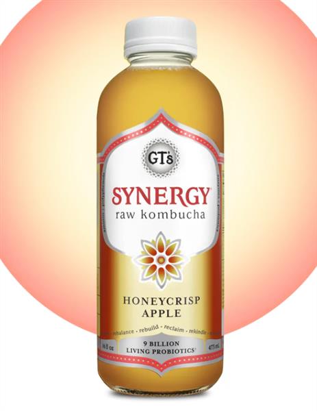 GT's Synergy Honeycrisp Apple Kombucha, 480Ml