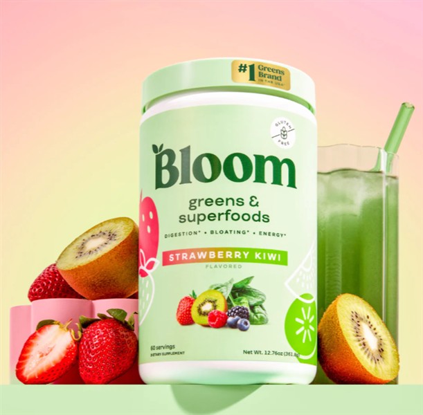 Bloom Greens & Superfoods - Strawberry Kiwi,146.5G