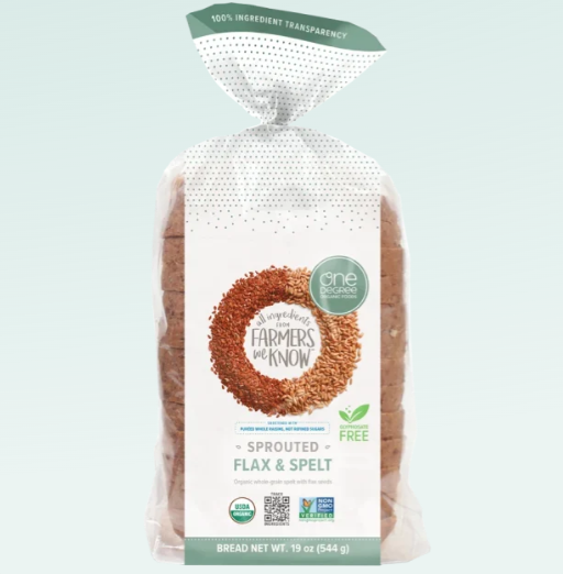 One Degree Sprouted Flax & Spelt Bread, 544G