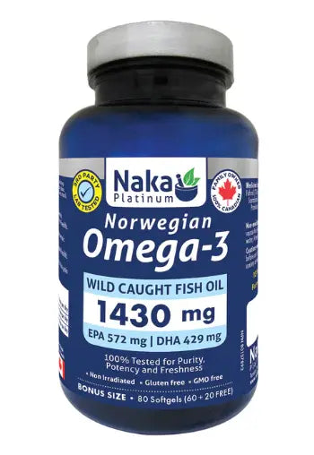Naka Platinum Norwegian Omega-3, 80Cap