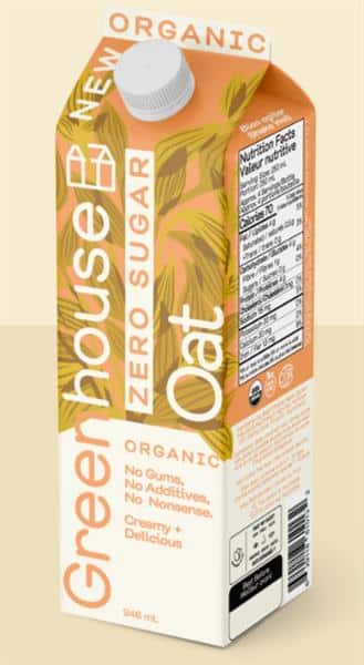 Greenhouse Zero Sugar Oatmilk, 946Ml
