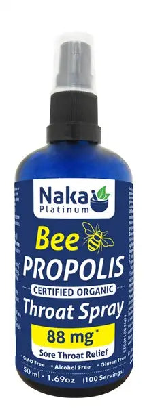 Naka Platinum Organic Bee Propolis Throat Spray 88Mg, 100Ml
