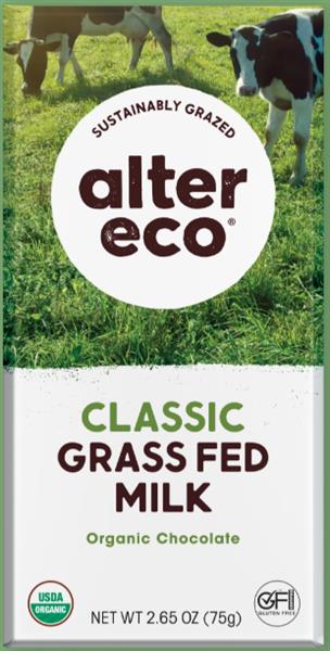 Alter Eco Organic Chocolate Grass Fed Milk 75G