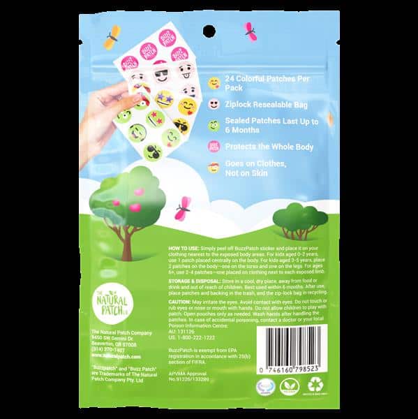NATPAT Buzzpatch Mosquito Patches 24 Patches