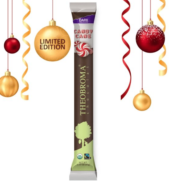 Theobroma Chocolat - Organic 60% Dark Chocolate Candy Cane Batons, 35G