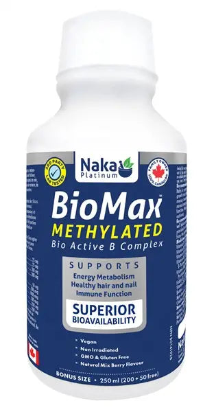 Naka Platinum Biomax Methylated Bio Active B Complex, 250Ml