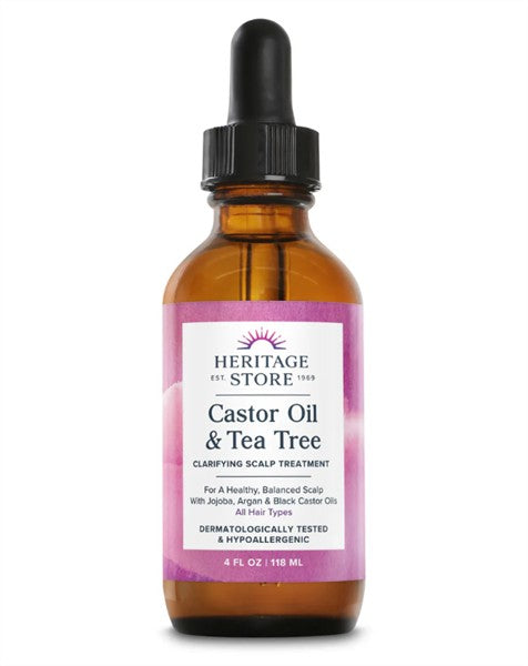 Heritage Store Castor & Tea Tree Oil Clarifying Scalp Treatment,118Ml