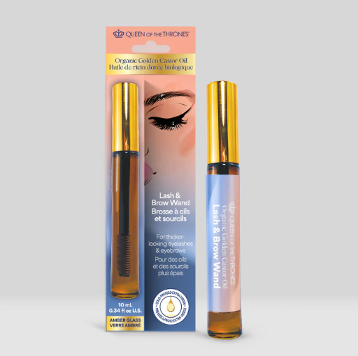Queen Of The Thrones Organic Golden Castor Oil Lash & Brow Wand, 10Ml