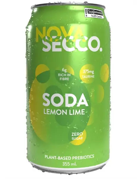 Novasecco Prebiotic Soda - Lemon Lime, 355Ml