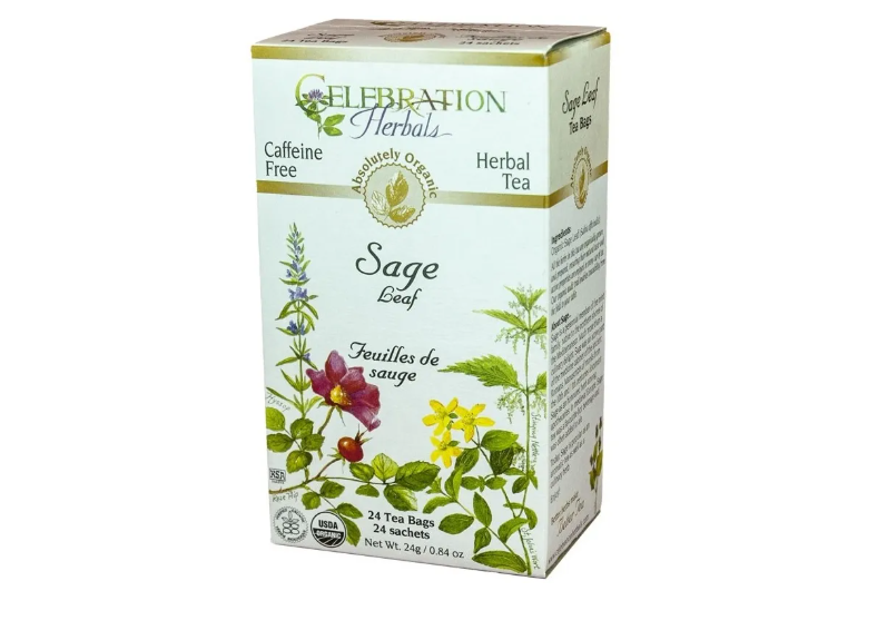 Celebration Herbals Organic Sage Leaf Tea, 24Bgs