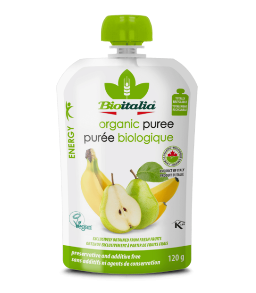 Bio Italia Organic Pear Banana Puree, 120G
