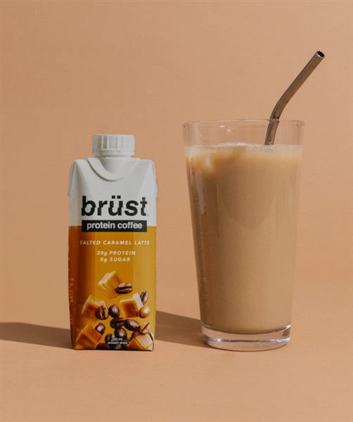 Brust Salted Caramel Latte Protein Coffee, 4X330ml