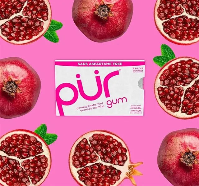 Pur Gum - Pomegranate Mint, 9Pc