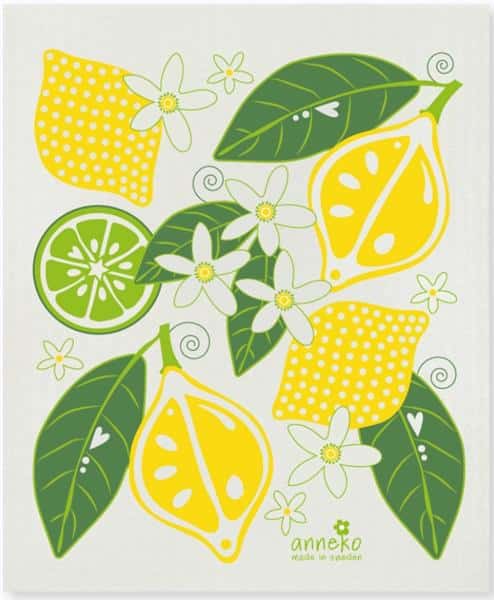 Square Love Swedish Sponge Cloths - Lemons