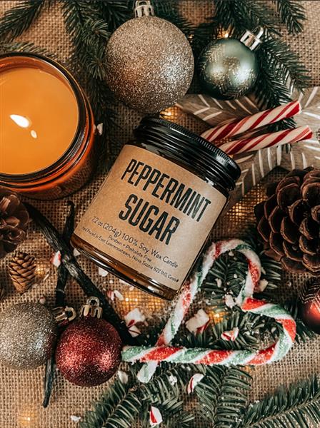 Lawrencetown Candle Co - Peppermint Sugar, 7.2 Oz