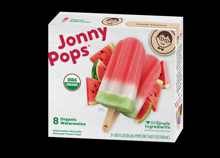 Jonny Pops Organic Watermelon Water Pops, 5Pk