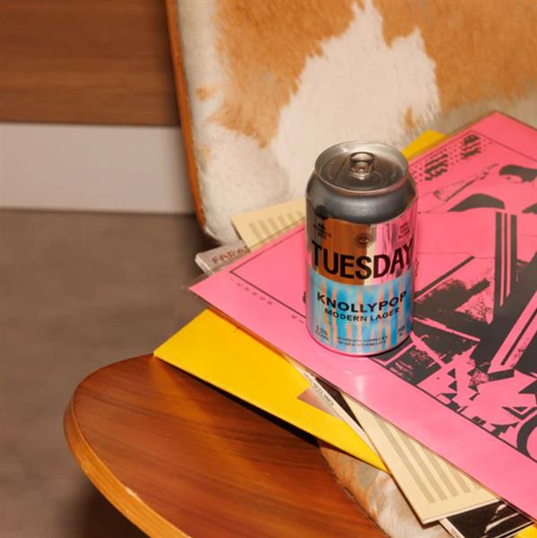 Tuesday Knolly Pop Non Alcoholic Modern Lager, 355Ml