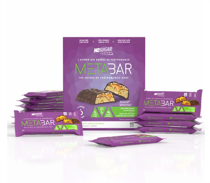 No Sugar Company Chocolate Peanut Crunch Meta Bar, 40G