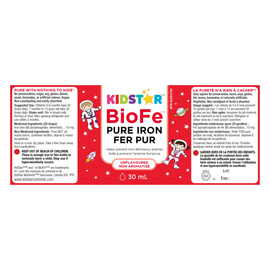 Kidstar Biofe Pure Iron Drops Unflavoured 30Ml