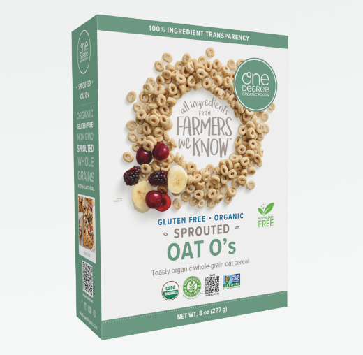 One Degree Organic Sprouted Oat O's, 227G