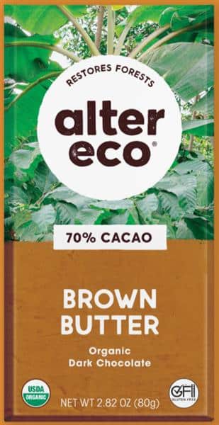 Alter Eco Organic Brown Butter 70% Cacao 80G