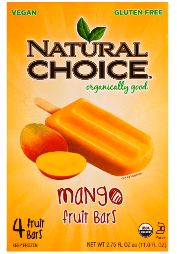 Natural Choice, Mango Fruit Bars - 4 Count
