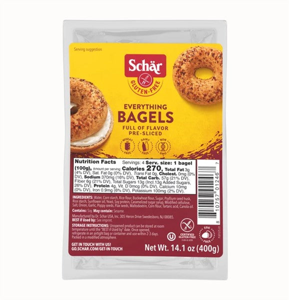 Schar Everything Bagels, 4Pk
