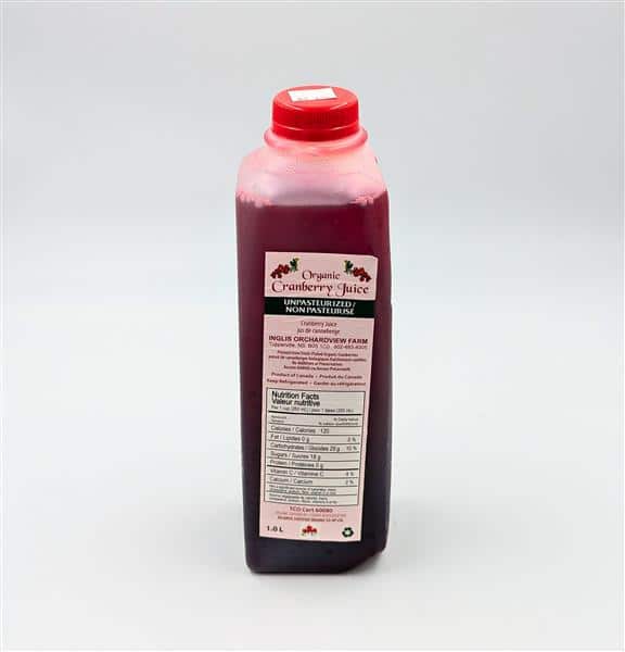 Inglis Orchardview Farm Organic Pure Cranberry Juice 1L