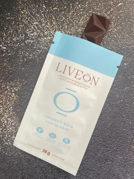 Live On Chocolate - Date Sweetened Coconut Milk Chocolate Bar, 28G